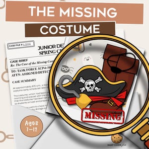 子供向けハロウィン探偵ミステリーゲーム｜印刷可能なハロウィンゲーム｜消えたコスチュームの事件｜対象年齢：7～12歳