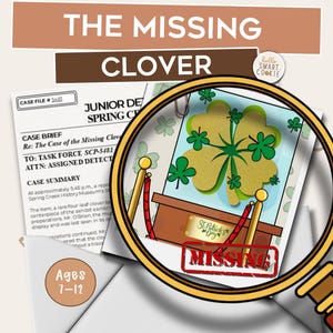 St. Patrick’s Day Detective Mystery Game for Kids | Printable St. Patrick’s Day Game | The Case of the Missing Clover | Ages 7–12