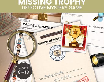 Talent Show Detective Mystery Game for Kids and Tweens, Printable Party Game, Classroom, Family, Homeschool Activity, Missing Trophy Case