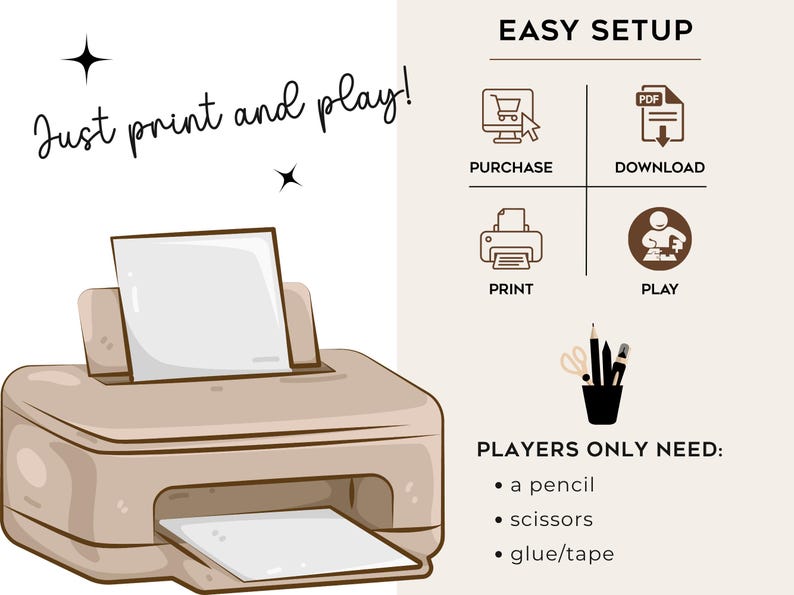 Print and play activity for kids with quick setup and simple materials