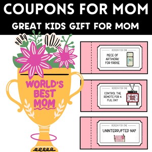 Libro dei coupon per la festa della mamma: regalo dei bambini (stampabile)