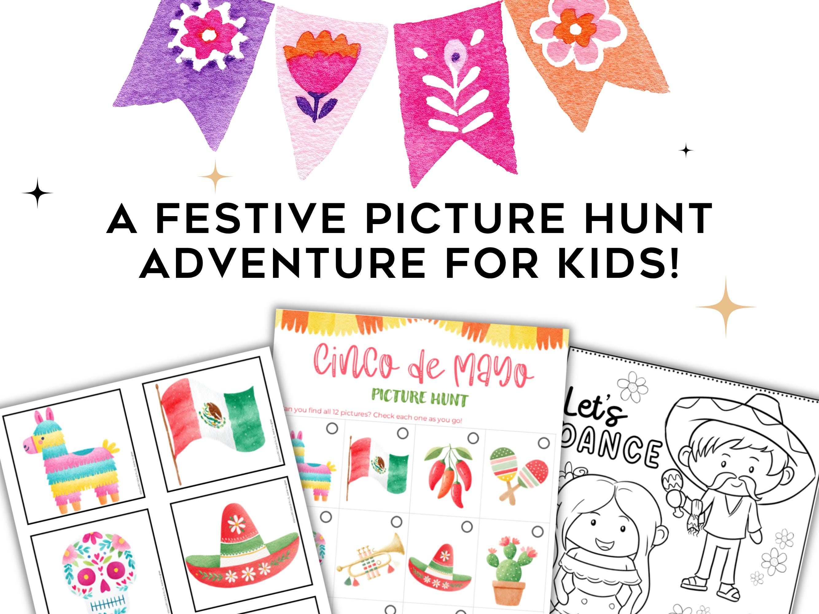 Cinco De Mayo Scavenger Hunt – Printable Picture Hunt for Kids – Fiesta ...