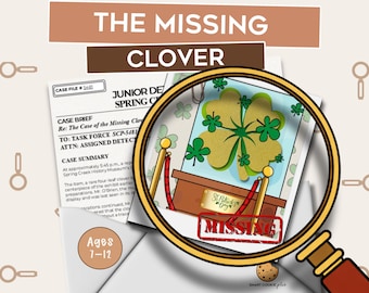 St. Patrick’s Day Detective Mystery Game for Kids | Printable St. Patrick’s Day Game | The Case of the Missing Clover | Ages 7–12