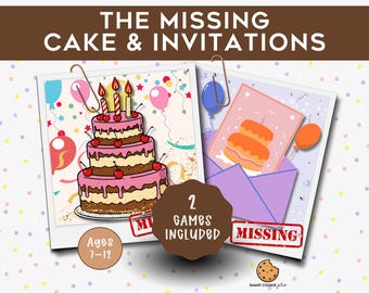 Birthday Detective Mystery Game for Kids | Printable Birthday Game Bundle | Missing Cake & Invitations Cases | Ages 7–12