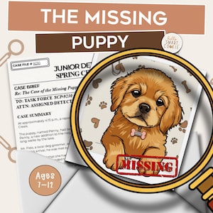 Detective Mystery Game for Kids | Printable Pet Mystery | The Case of the Missing Puppy | Ages 7–12