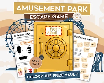 Amusement Park Escape Room for Kids – Printable Party Game – Kids Puzzle Game – Birthday Party Game – Family Game Night – Escape Room Kit