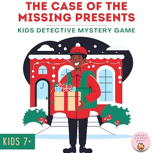 Christmas Party Game for Kids, The Case of the Missing Christmas Presents, Secret Agent Party, Detective Party, Escape Room, Printable Party