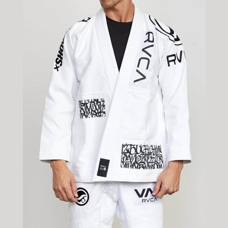 Lot de 105 kimono JJB Shoyoroll Gi RVCA Uniforme brésilien Absolute King 450 g/m² avec sac blanc image 1