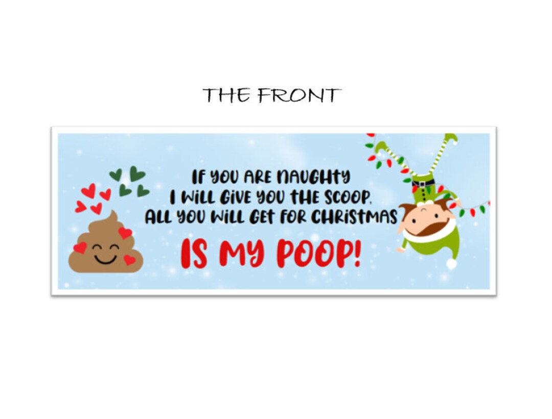 Editable Elf Poop Christmas Party Favor Bag Label Elf Printable ...