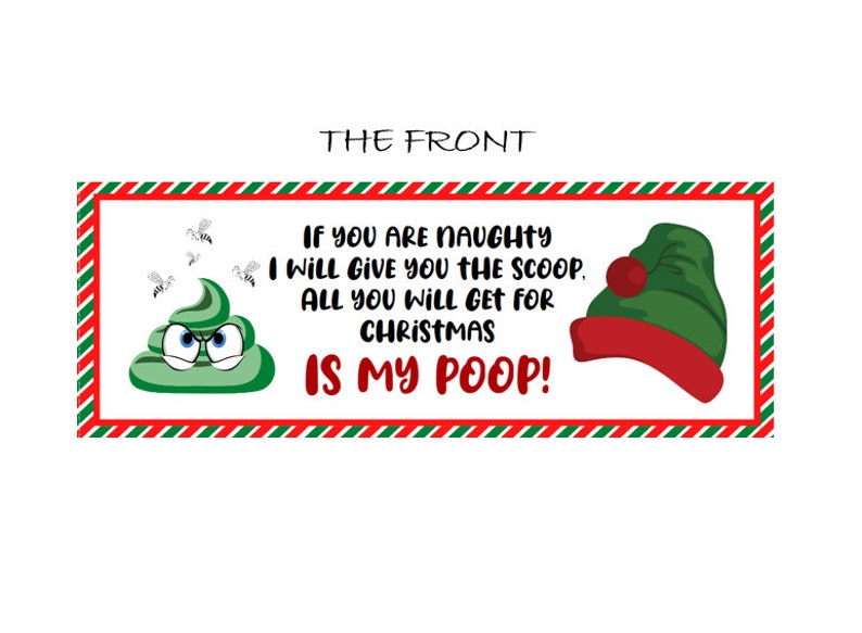 Editable Elf Poop Christmas Party Favor Bag Label Elf Printable ...