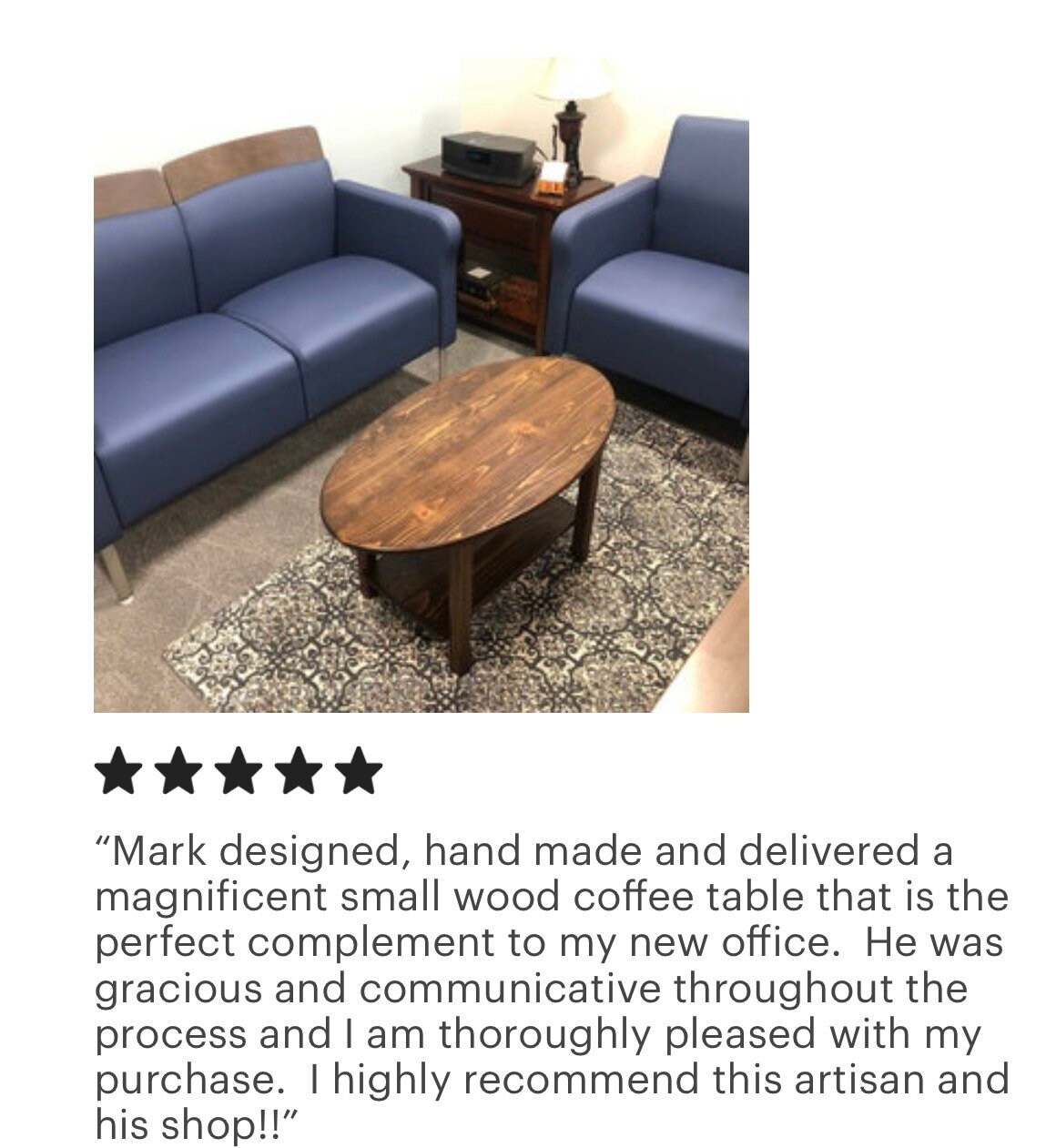 Small Oval Coffee Table With Shelf / Little Midcentury Coffee Table