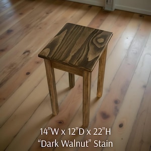 Handmade Solid Wood End Table: Custom Stain Choices