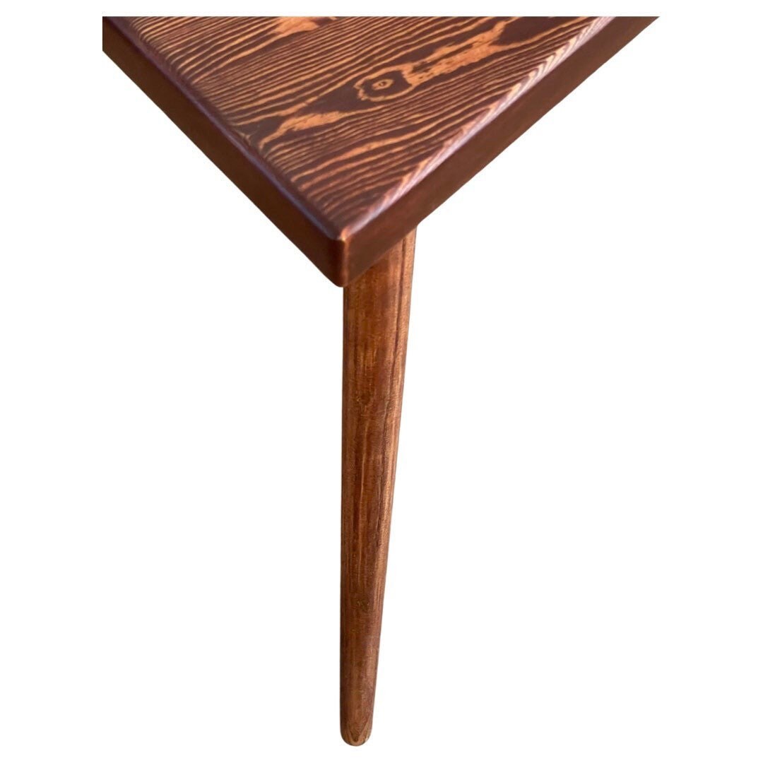 Wedge Table / Custom Made / Trapezoid End Table / Midcentury Modern