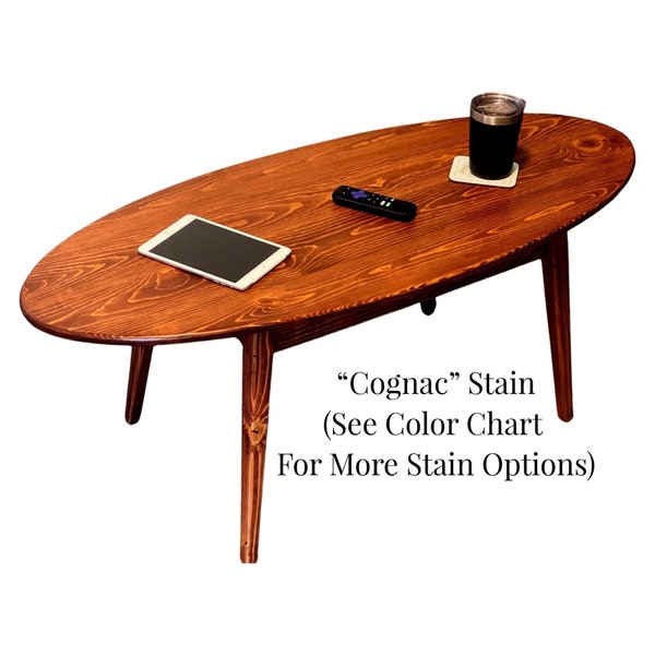 Mid-Century Modern Oval Coffee Table