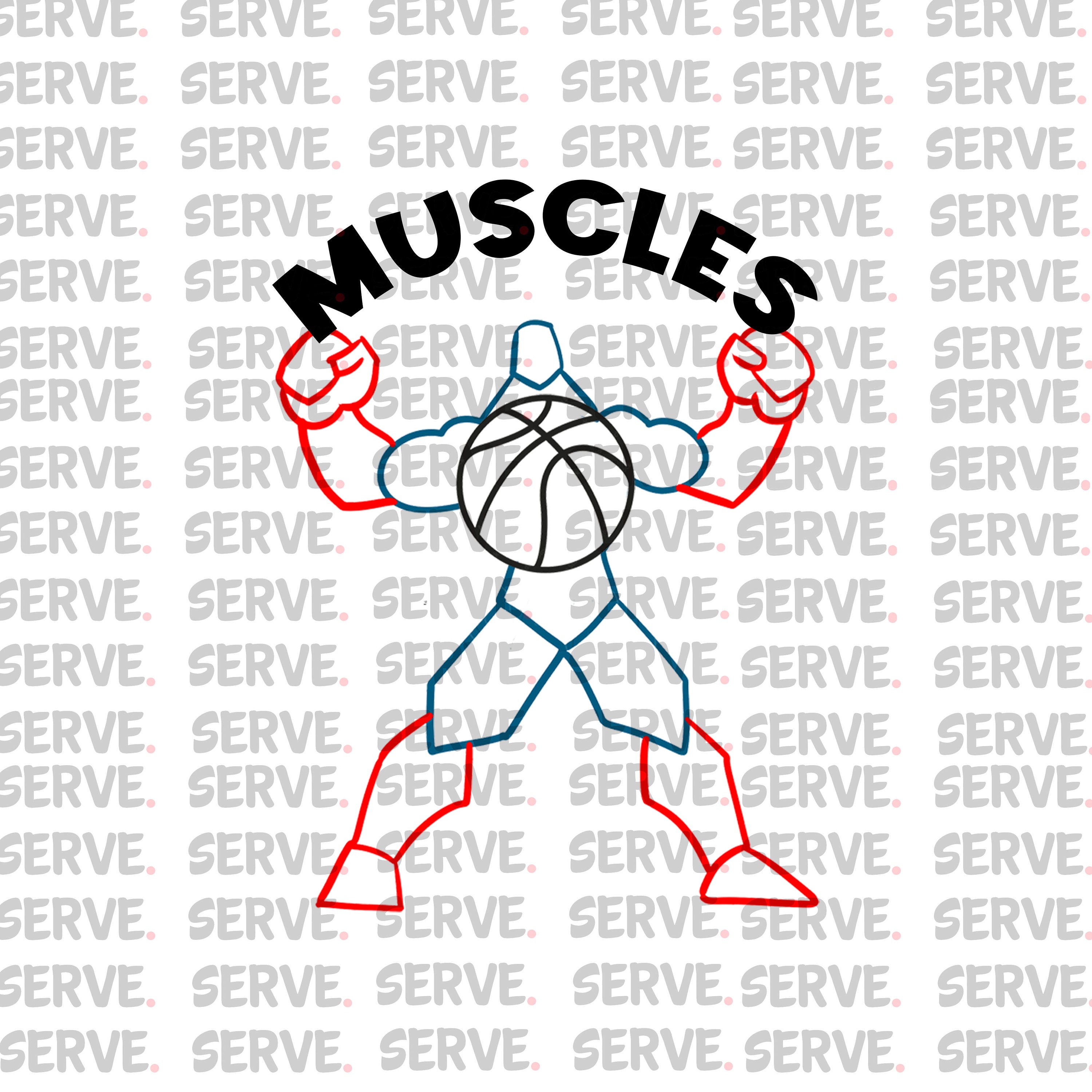 Superheld spieren sport basketbal Logo - Etsy Nederland, image size:3000x3000