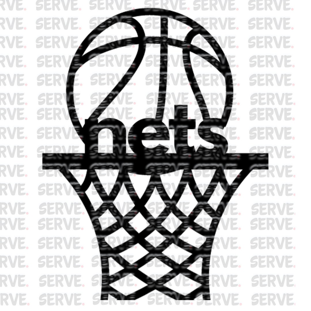 Nets Basketball Youth Digital Artwork Logo Download Etsy