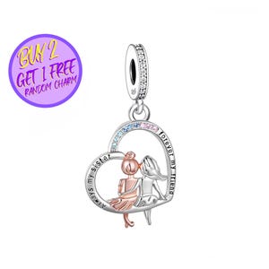 Sister Always Heart Charm For Bracelet, Sister Charm, Soul Sister Charm, Birthday Gifts, Family Gift, Christmas Gifts