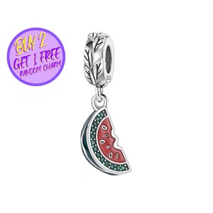 Watermelon Charm For Bracelet, Charm For Birthday Gift For Her, Food Charm For Bracelet