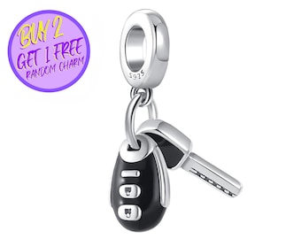 Car Key Charm For Bracelet, Key Charm, Gift For New Car Owner, Sterling Silver Charm