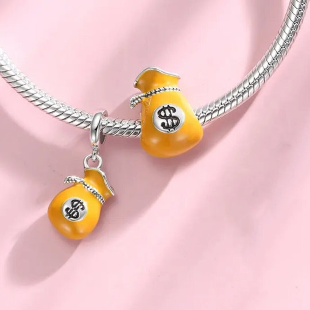 Money Bag Charm for Bracelet Dollar Bag Charm Design Bag Etsy