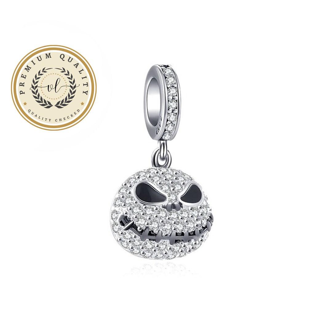 Sparkling Skull Dangle Charm for Bracelet Skull Charm Etsy