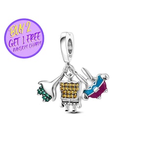 Breloque dessin animé pour bracelet, breloque éponge, breloque été océan bébé amis, breloque en argent sterling