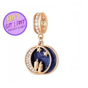 Forever Love Couple Charm For Bracelet, Rose Gold Charm, Love Charm, Sterling Silver Charm