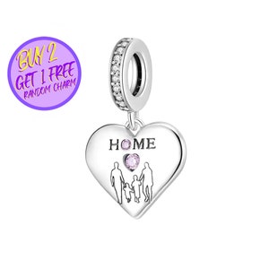 Engraved Charm, Family Charm For Bracelet, Home Charm, You Are My Home Charm, Custom Charm, Sterling Silver Charm