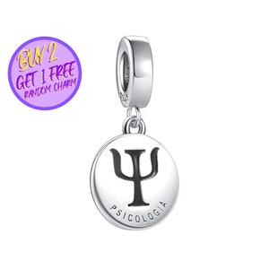 Psychology Charm For Bracelet, Psicologia Charm, PSY Charm, Gift For Psychologist , Gift For Psychology Student