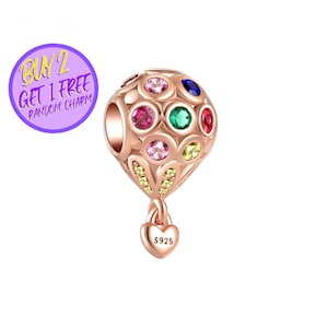 Dije de globo aerostático para pulsera, dije de oro rosa, dije de festival, regalos de cumpleaños para ella, dije de plata esterlina