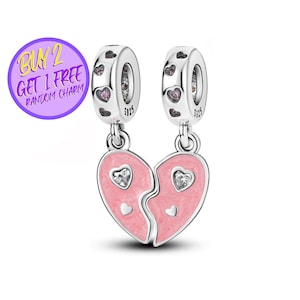 Pendentif mère fille, breloques deux pièces, cadeaux d&#39;anniversaire pour mère, cadeaux de Noël pour maman, breloques de créateur