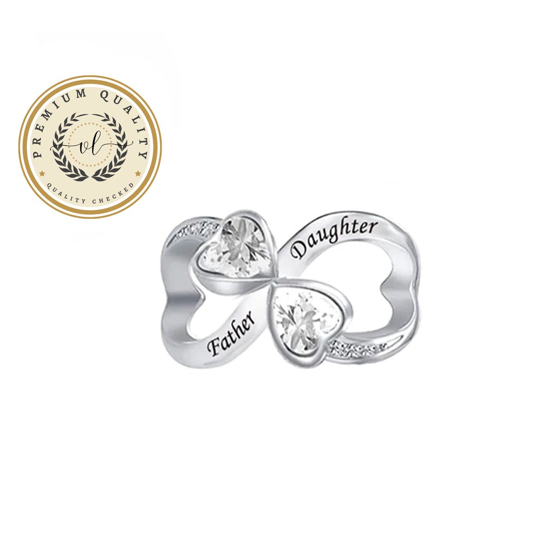 Father and Daughter Infinity Charm for Bracelet, Daddy's Girl Charm