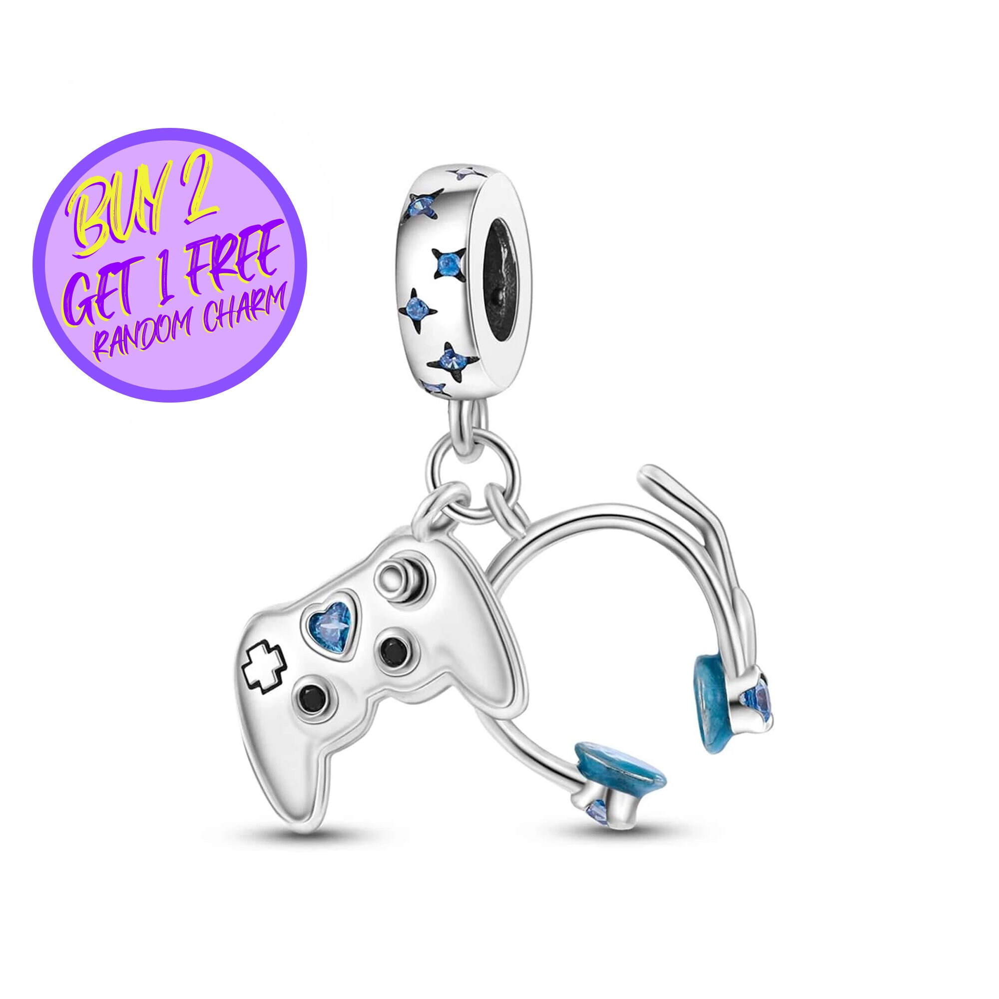 L'Appartement 【SHOUIA】 GAME CHARM ホワイト Gamer Charm for Bracelet, Game Console Designer Charm