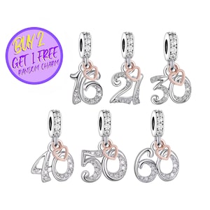 Birthday Charms For Bracelet, Birthday Gifts For Her, Sterling Silver Charm