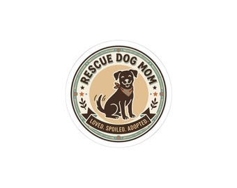 Rescue Dog Mom Sticker | rescue pride, fur baby decal