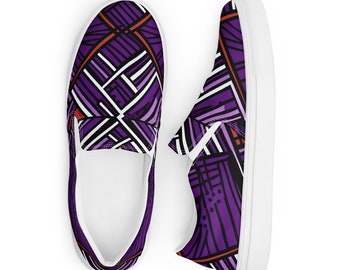 Women’s African Print slip-on canvas shoes