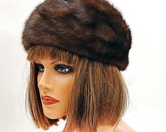 Vintage Real Fox Fur Vintage Hat 70s, Stylish Little Worn  display picture 2