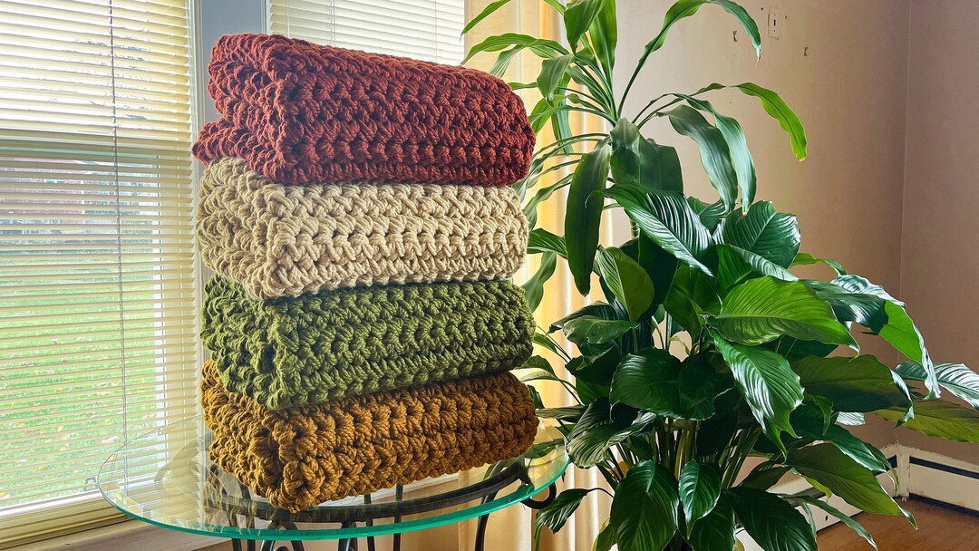 Hand Crocheted Blanket W/ Fringe Fringe Blanket Crochet Blanket Wool