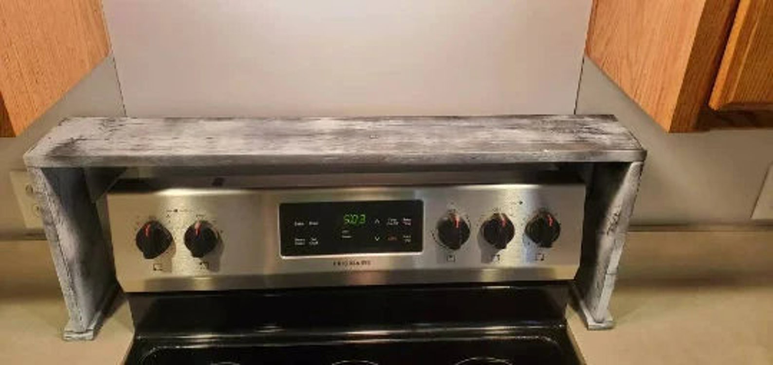 Farmhouse Shelf Stove Spice Rack Over the Stove Shelf Countertop Shelf