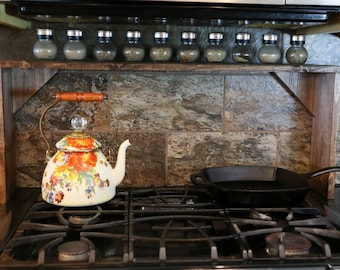 Handcrafted Wooden Over-the-Stove Shelf - Rustic Spice, Herb & Decor Organizer