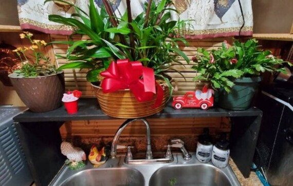 Kitchen sink shelf wood new arrivals