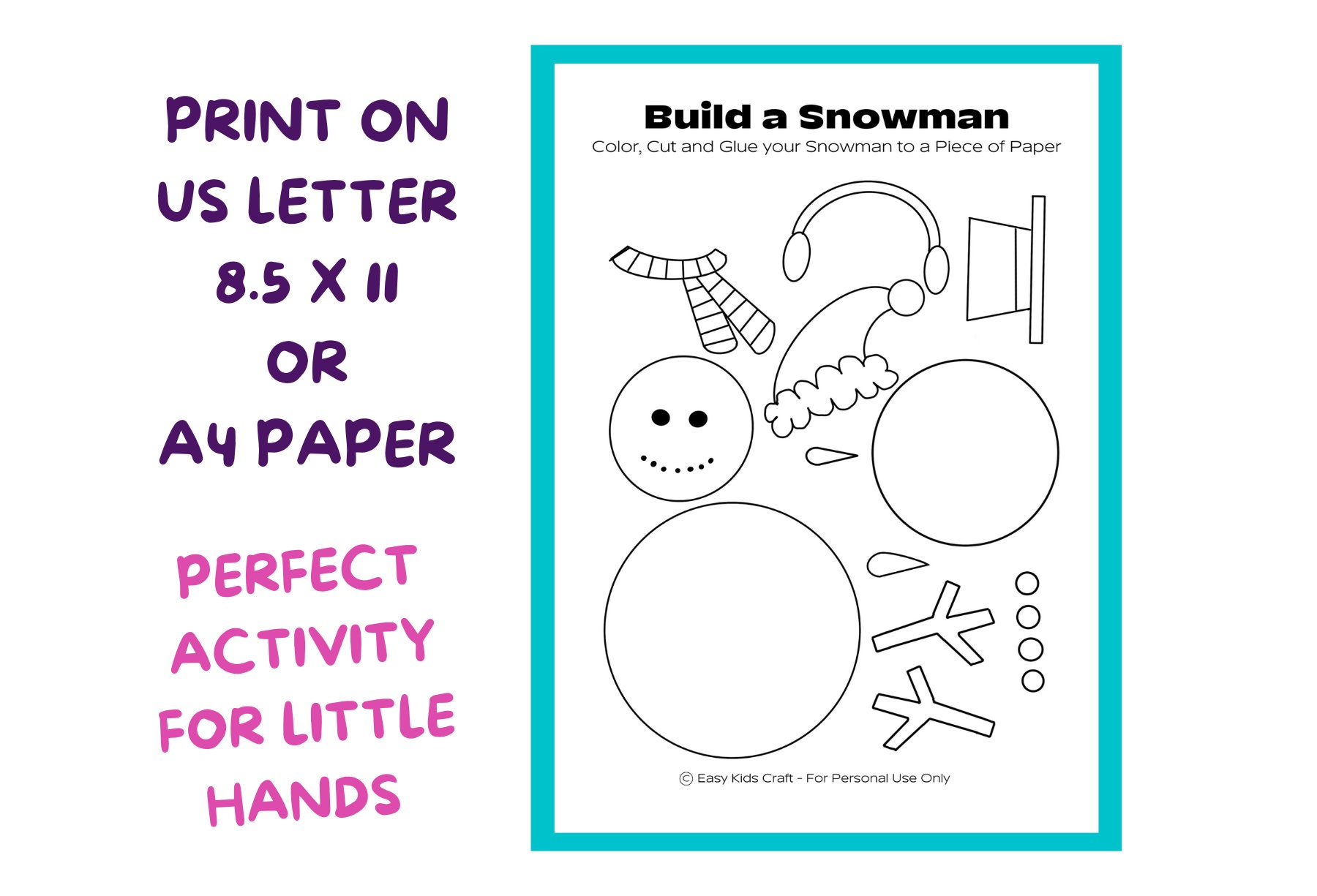 How to Build a Snowman | Snowman Craft | Winter Activity | Homeschool ...