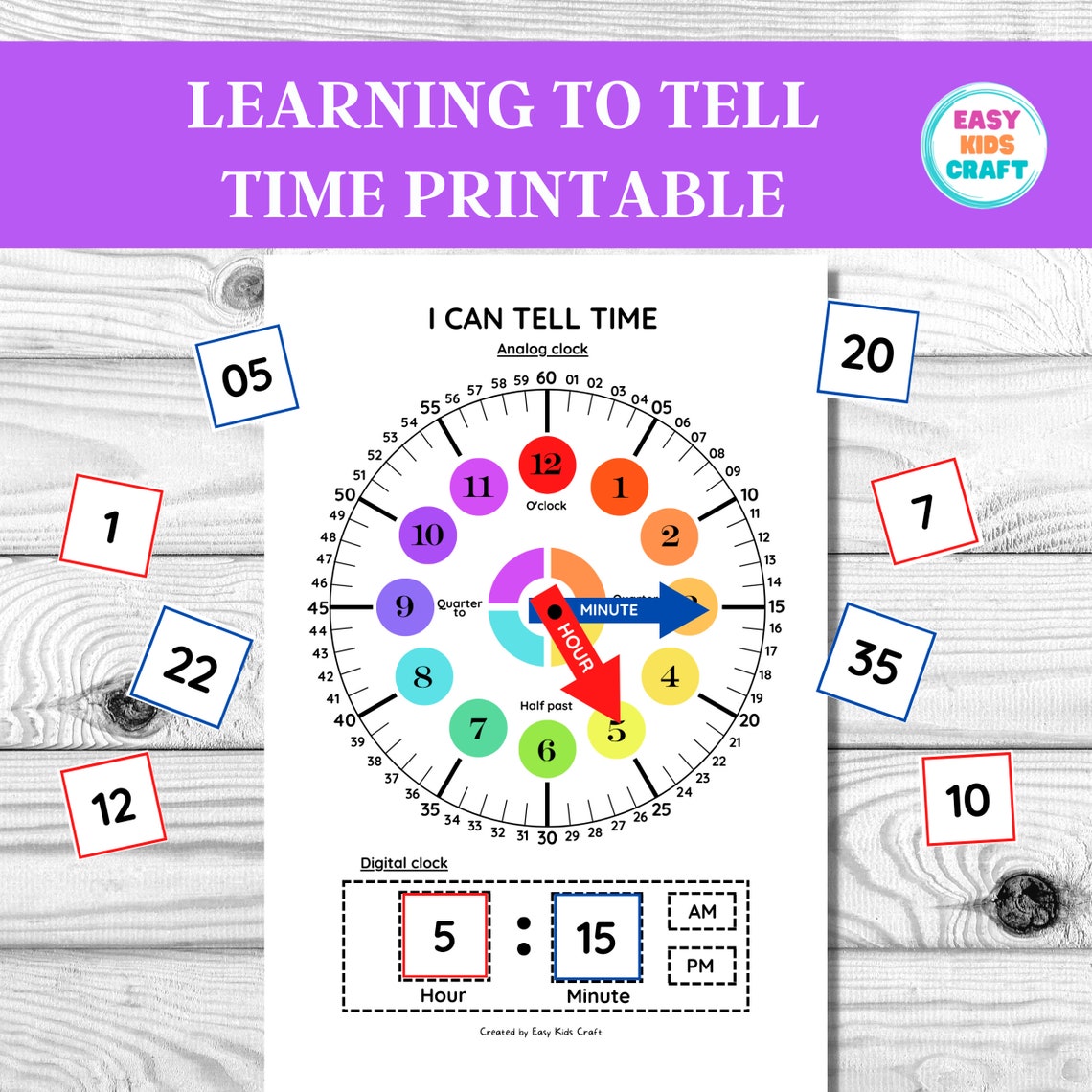 Learn to Tell Time, Telling the Time Worksheet, I Can Tell Time ...