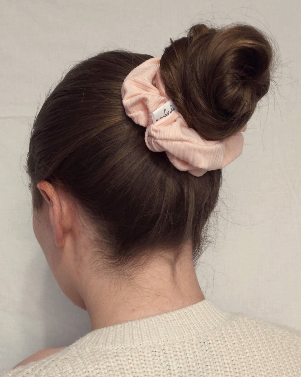 Set of 4 Ribbed Knit Scrunchie Set Knit Scrunchies Hair Accessories