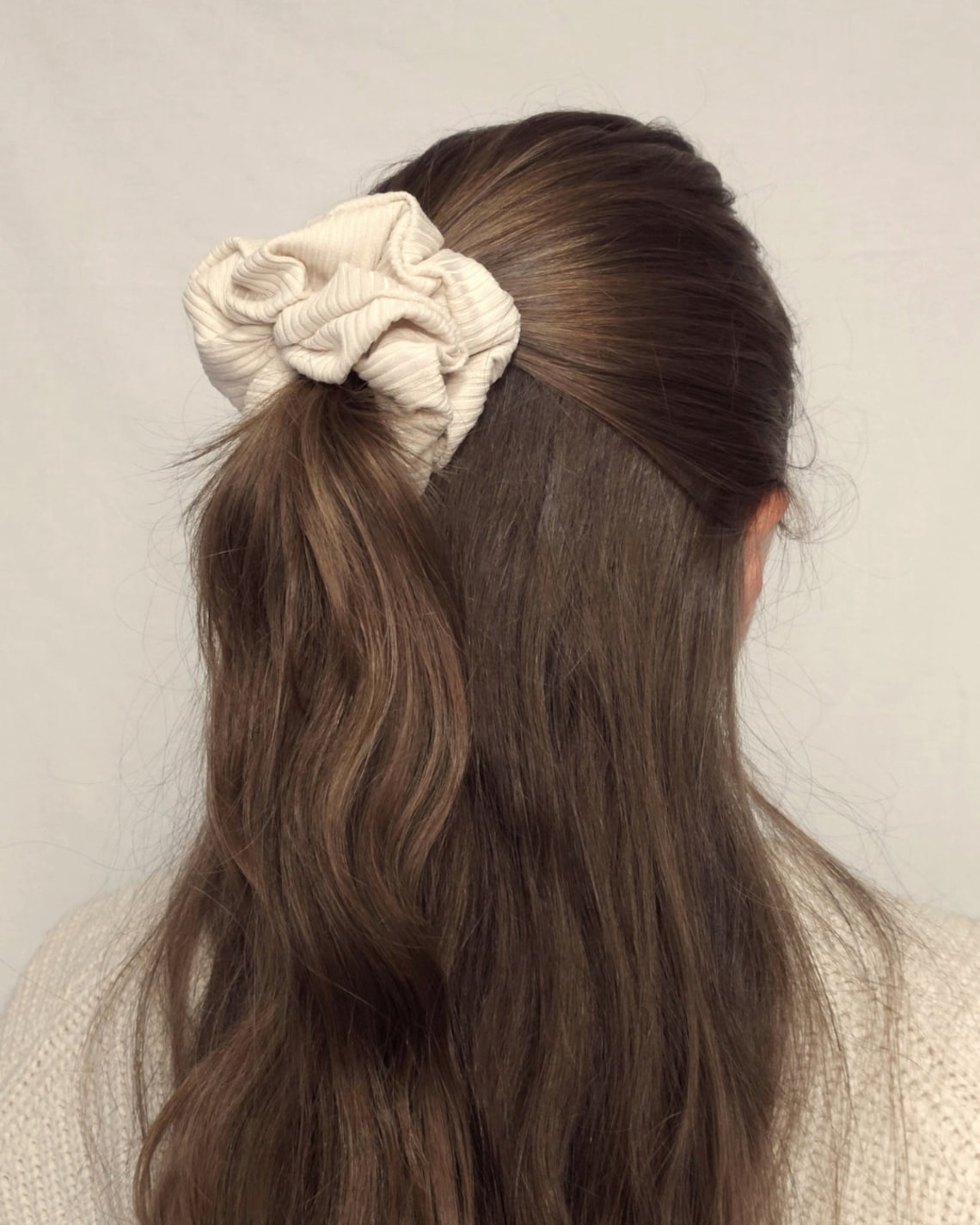 Set of 4 Ribbed Knit Scrunchie Set Knit Scrunchies Hair Accessories