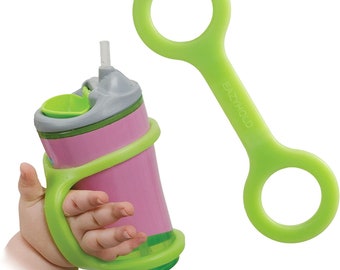EazyHold Easy Grip Baby Sippy Cup Holder, 360 Transition Trainer Cup Alternative, Silicone Pediatric Adaptive Aid Band - One Piece