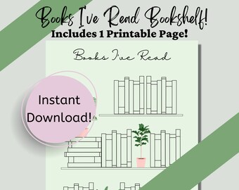 Books I've Read DIGITAL DOWNLOAD Printable PDF for Bullet Journals, Art ...
