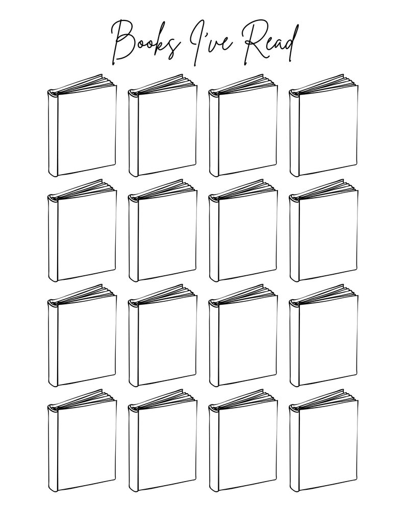 Books I've Read Bullet Journal Printable Tracker, Yearly Book Reading ...