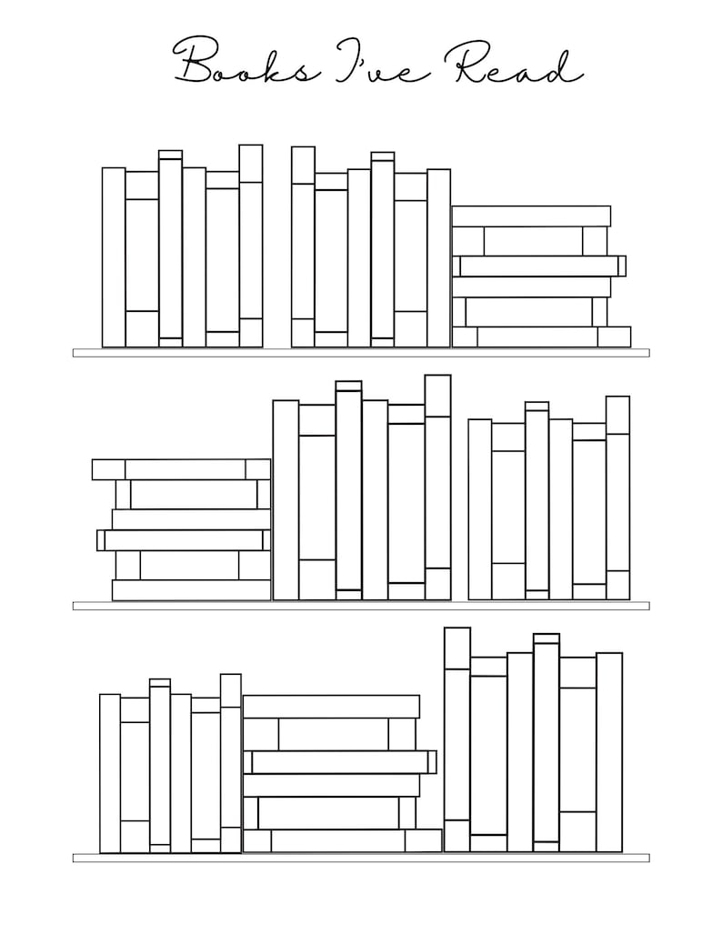 Books I've Read Bullet Journal Printable Tracker, Yearly Book Reading ...