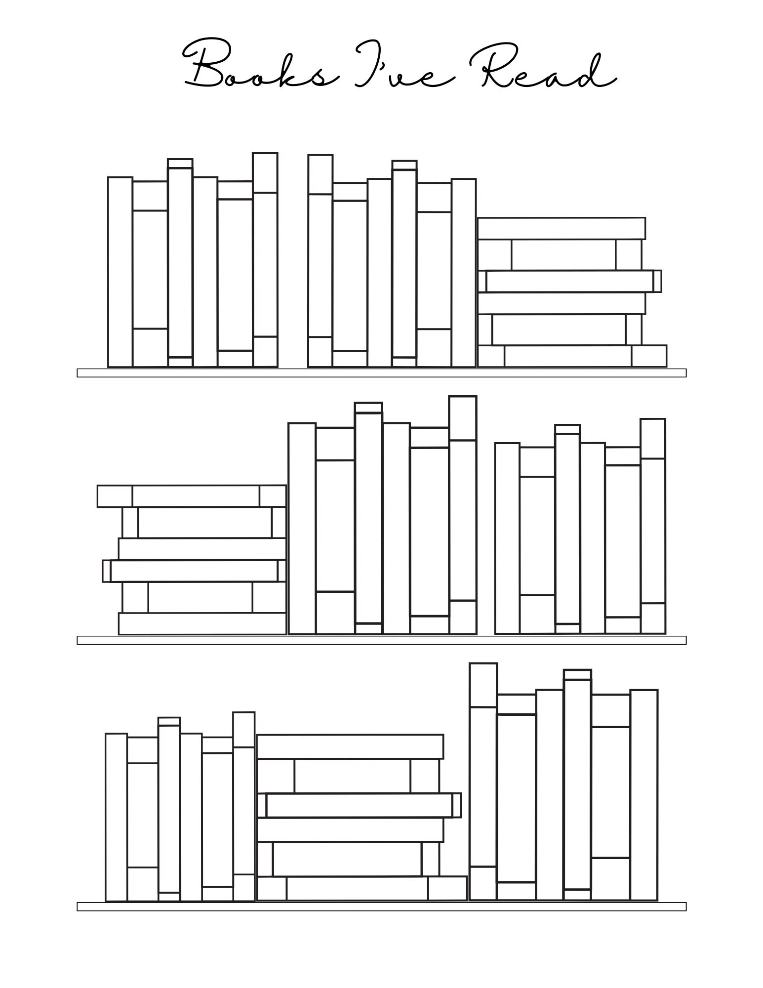 Books I've Read Bullet Journal Printable Tracker, Yearly Book Reading ...